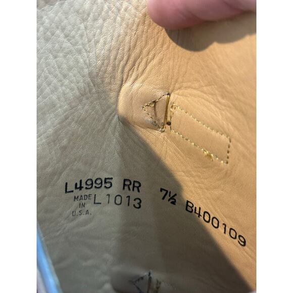 Lucchese Women's Brown Hand Made Tooled Leather Tall Riding Knee Boots Size 7.5 - Picture 6 of 12